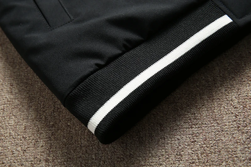 Новая мужская куртка-бомбер на молнии для мужчин, брендовая одежда, повседневная мужская куртка, пальто, Качественная верхняя одежда с принтом, Мужская черная, 0625
