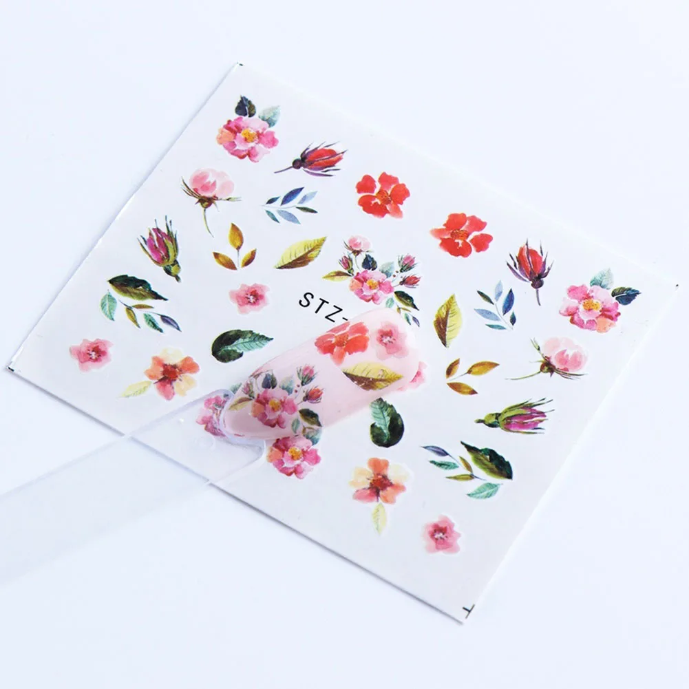 40 Sheets Nail Sticker Butterfly Summer Random Colorful Water Transfer Nail Decorations UV Gel Polish DIY Decals