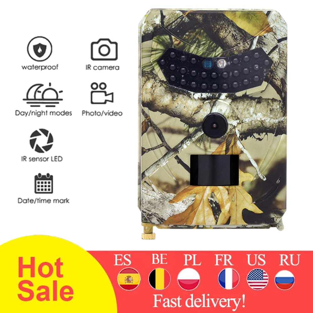 PR-100 12MP охотничья камера для дикой природы ИК ночного вида с датчиком движения IP56