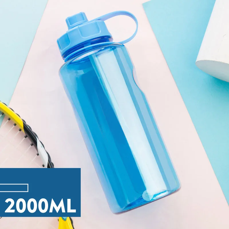 1Л 2л 3л большая емкость спортивные портативные бутылки для воды пластиковые Открытый Кемпинг Пикник велосипед Велоспорт скалолазание питьевые бутылки - Цвет: 2000ml
