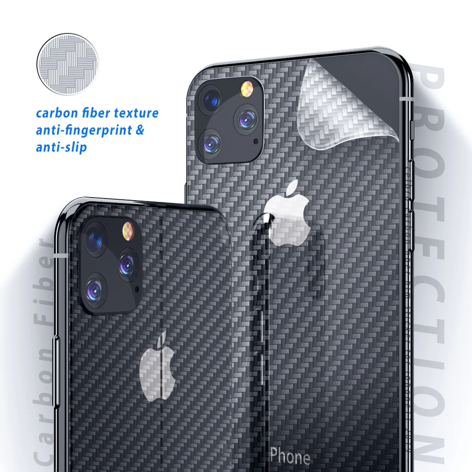Мягкая углеволоконная пленка для iPhone 11 Pro Max защитная задней панели из