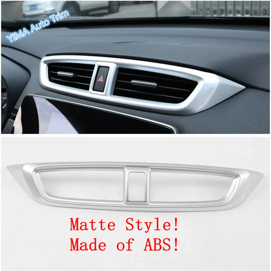 Carbon Fiber Style Rear Air Conditioning Vent Outlet Frame Decorative Cover Trim for Honda CRV 2017