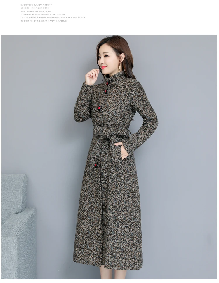 Зимнее женское модное шерстяное пальто с отложным воротником женское длинное пальто выше колена из плотной шерсти