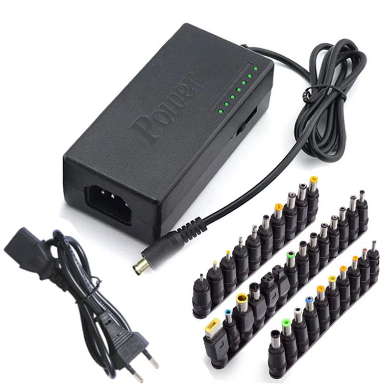 Cargador portátil ajustable de 96W y 12V a 24V, adaptador de corriente Universal de 34 piezas para portátiles y PC|Adaptadores - AliExpress