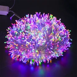 Outdoor Waterproof LED String Light 8 Modes Christmas Fairy Garland Lights For Wedding Party Xmas Tree Garden Holiday Decoration