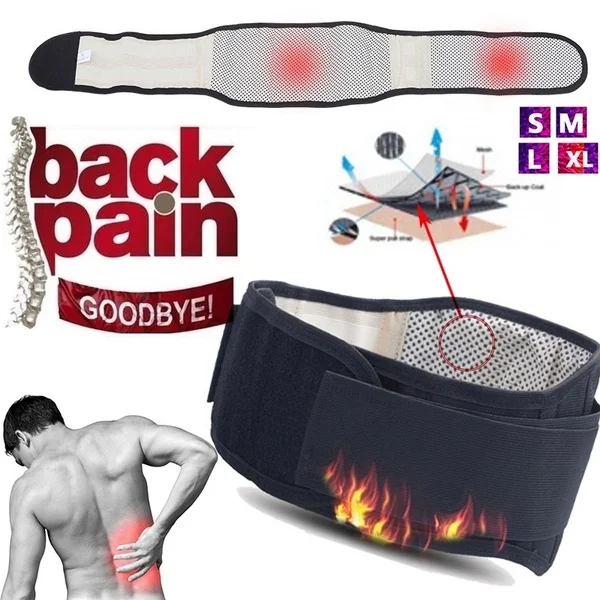 

Waist Brace Support Belt Tourmaline Self-heating Magnetic Therapy Waist Belt Lumbar Support Back Support Brace Double Banded