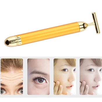 

4-In-1 Multifunction Face Care Jade Wand Beauty Bar Face Roller 24k Gold Vibration Facial Beauty Roller Massager Anti-Wrinkle