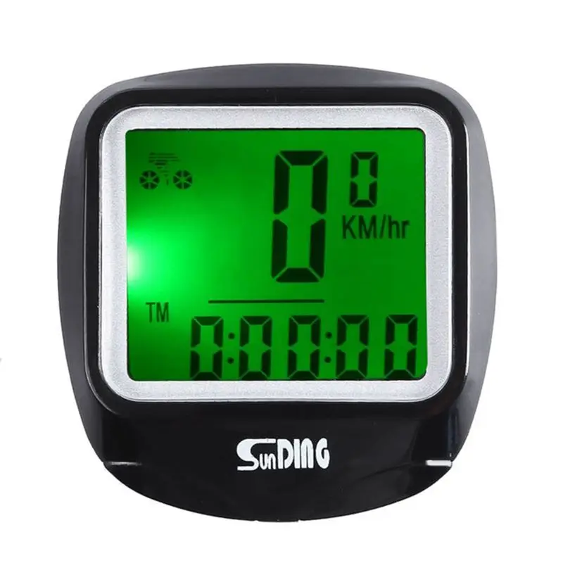 

SunDing SD-568AE Bike Computer Outdoor Multifunction Water Resistant Cycling Odometer Speedometer with LCD Backlight