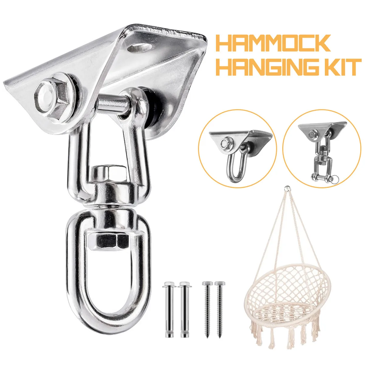 waremaid WAREMAID Hammock Chair Hanging Kit Swing Ceiling Mount