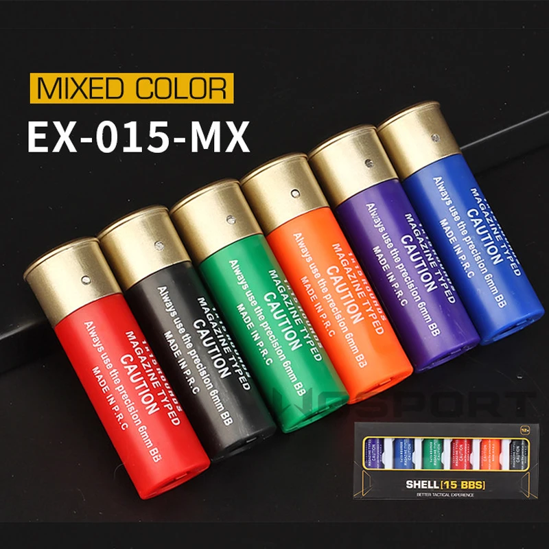 Tactical 6PCS Softair Shotgun Spring Loaded Snap Caps Ammo Shells Training Reusable Dry Firing