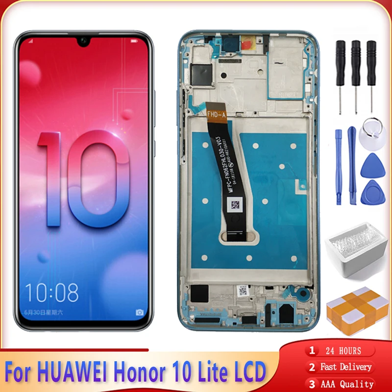 6 21 &quotОригинальный дисплей для Huawei Honor 10 Lite HRY LX1 LX2 ЖК с сенсорным экраном и рамкой