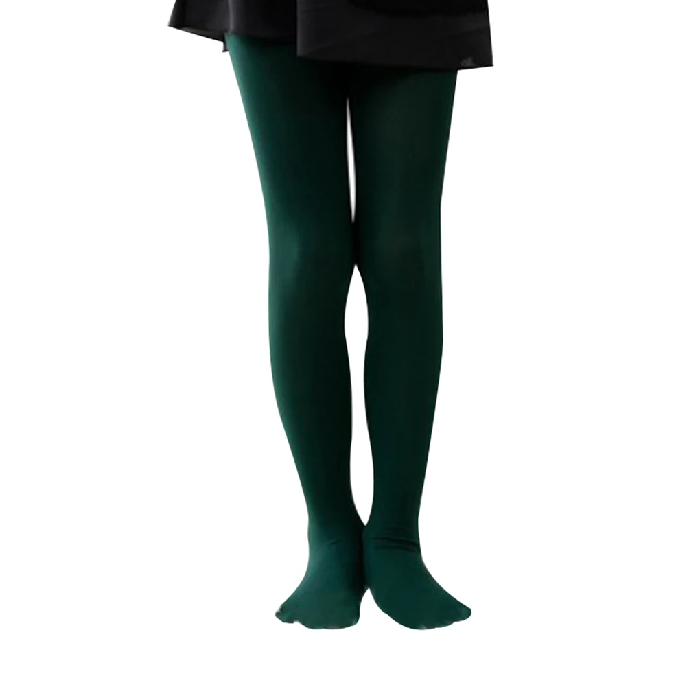 Dark green Новинка года; Детские Бархатные колготки для девочек; колготки; вечерние колготки для выступлений на свадьбе; Балетные колготки для танцев - Цвет: Dark green