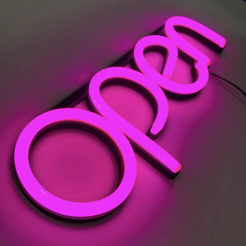 Pink Магазин открытая неоновая вывеска светодиодный светильник ручной работы визуальная работа бар клуб КТВ настенные украшения коммерческий светильник ing цвет - Испускаемый цвет: Pink