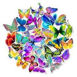 Autocollant papillon de dessin animé, 50 pièces, pour téléphone portable, guitare, casque d'ordinateur portable, Automobile, coupe d'eau, papeterie, décoration de fête 
