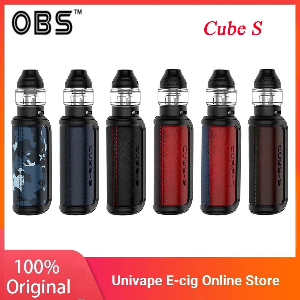 Оригинал OBS Cube S 18650 VW Mod Kit 80 Вт Выход на один аккумулятор без батареи и емкость 4 мл