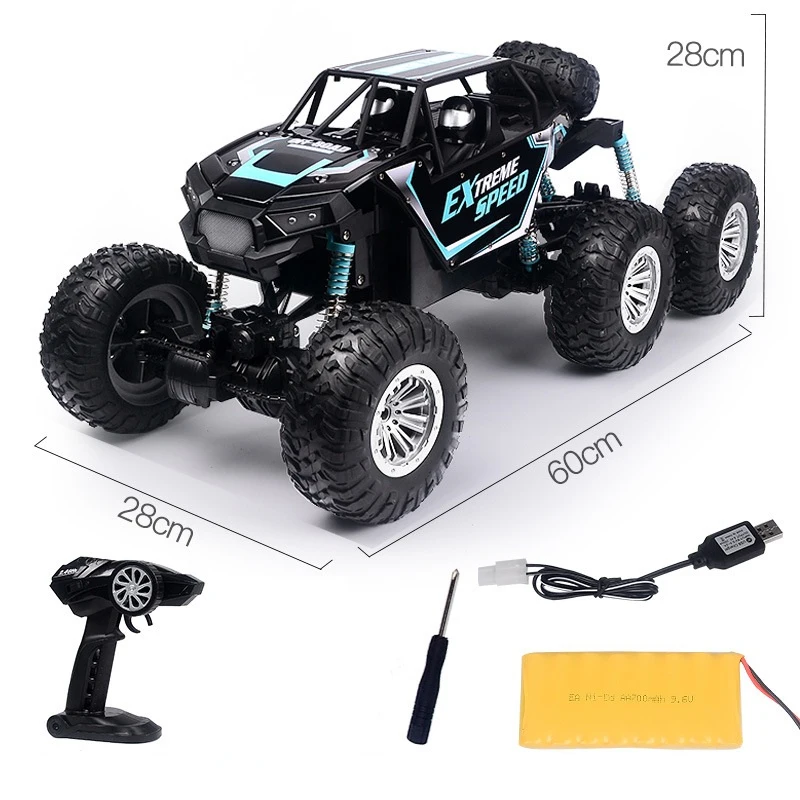 Детский подарок электрический RC автомобиль 1:8 2,4G 150M супер большой 6/4 колеса 6WD 4WD вождения независимая подвеска 360 градусов опрокидывающийся RC автомобиль
