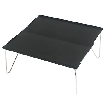 

TOP!-Picnic Mini Lightweight Durable Camping Furniture Portable Outdoor Hiking Single Desk Aluminum Plate Folding Table Barbec
