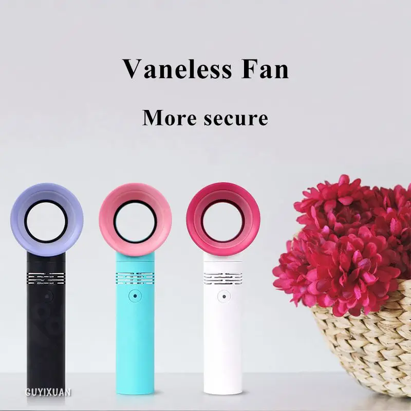 

Portable USB Charging Mini Handheld Fan Summer Cooler for Outdoor Travel Office Air Cooling Small Fan No Leaf Handy Fan