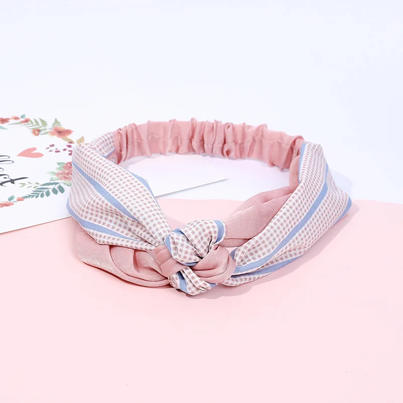 Fashion Color matching Twist Turban Women Hair Hoop Elastic Headkerchief Sport Hairbands Head Band Headbands for Girls Headwrap