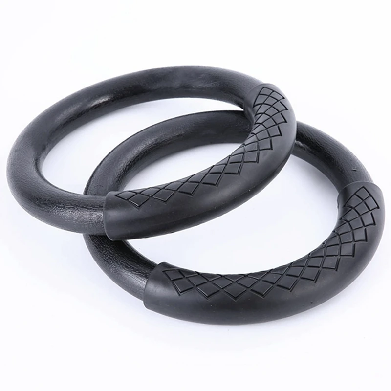 Heavy Duty Abs Plastic 28Mm Exercise Fitness Gymnastic Rings With Foam Handle Gym Exercise Pull Ups 2 Pcs