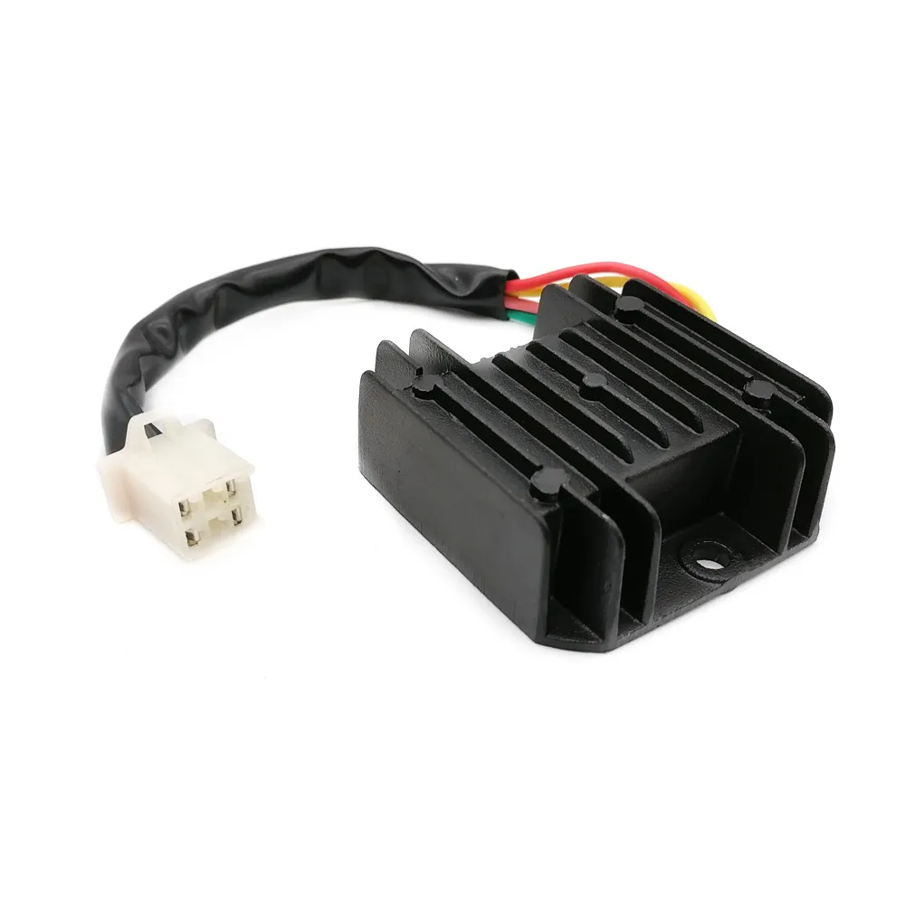 Marca nueva motocicleta de 4 cables 4 pines 12 regulador de tensión regulador rectificador para 150-250CC de Gy6 50 150cc Scooter ciclomotor ATV