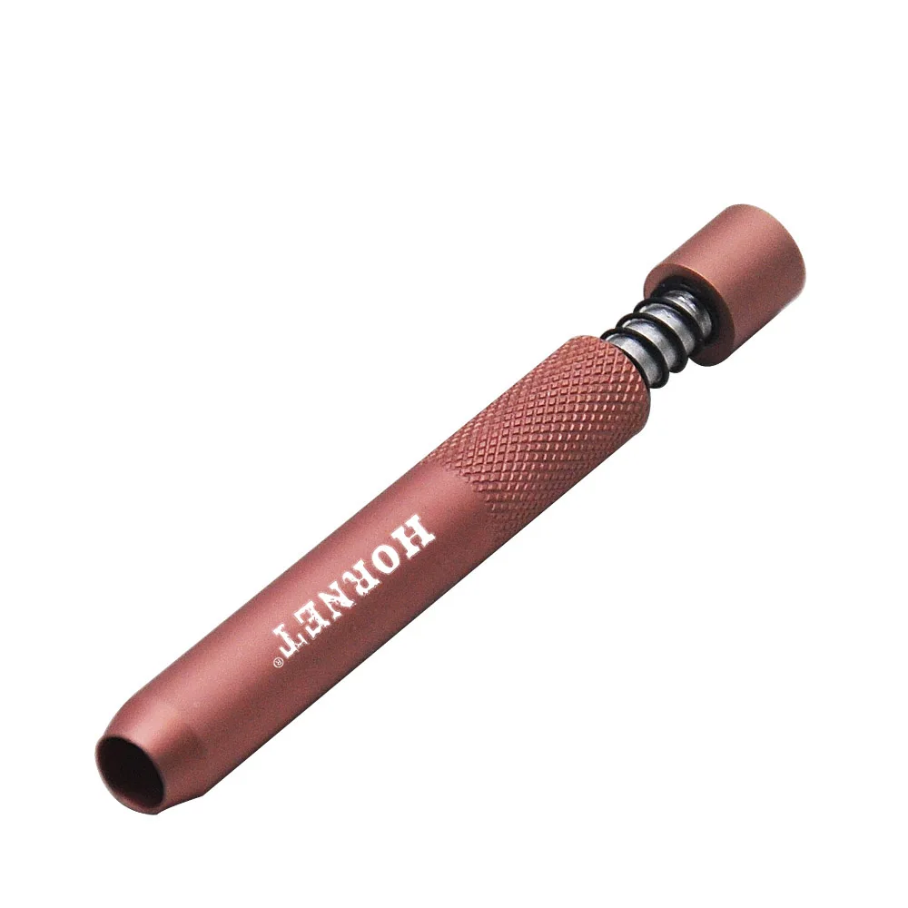

HORNET One Hitter Smoking Pipe 78MM Spring Metal Smoking Pipe Aluminum Dugout Bat Pipes Metal Pipes For Smoking Tobacco Herb