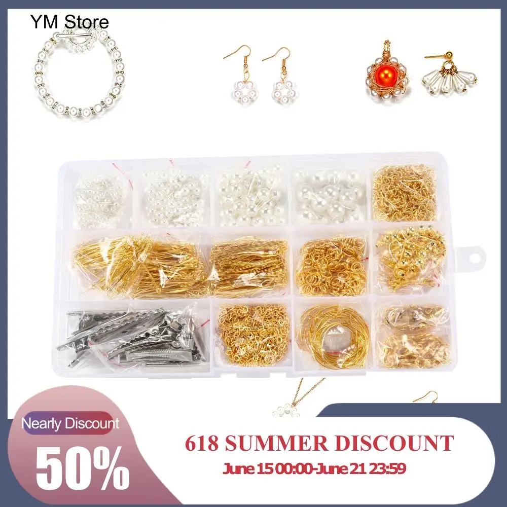 

1400Pcs Hairpin/Earrings Clasps/Lobster Clasp/Flat Head Pin/Loose Pearls Beads/OT clasp For Jewelry Making DIY Accessories
