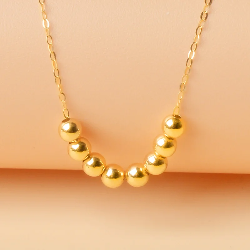 18k Women's Pure Gold Pendant Au750 Pure 18k Gold Necklace 18k Gold Ball Pendant Pendants