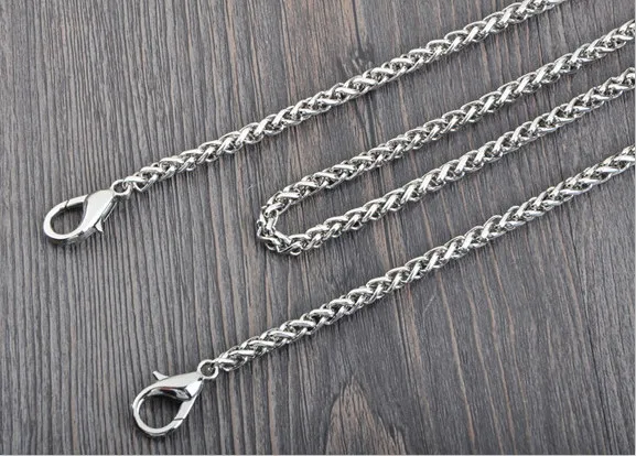 Silver Золото, серебро, черный пистолет, бронза 5 мм Замена металла кошелек цепь сумка ремень для Cluth Сумки, маленькие ручки сумки - Color: Silver