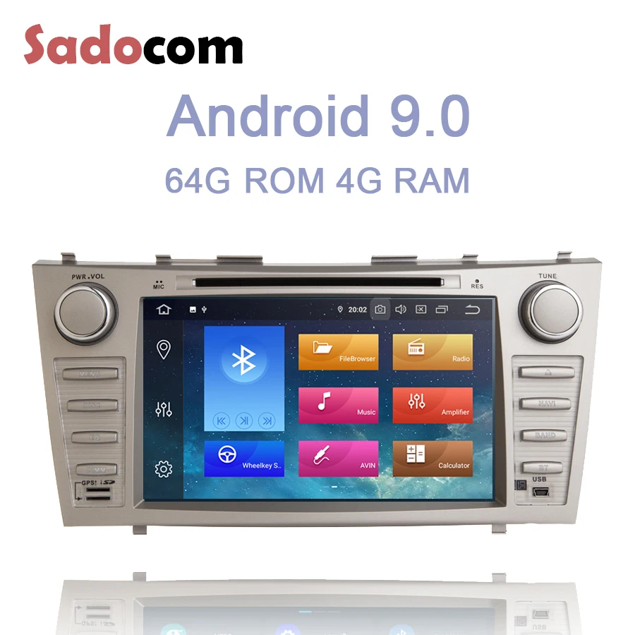 

8" DSP IPS 2 Din Android 9.0 Car DVD player 8 Core 64GB ROM 4GB RAM DSP Bluetooth GDS For Toyota Camry 2007 2008 2009 2010 2011