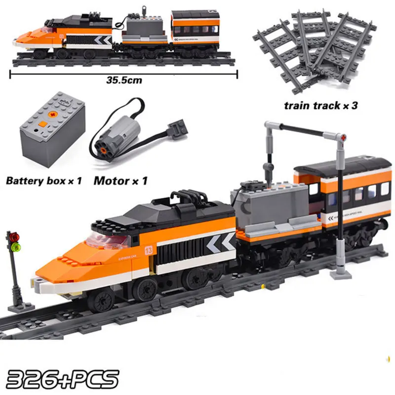 2019 Technic с питанием от батареи электрические совместимые LegoINGlys городской поезд