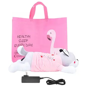 

Cute Fluffy Puppy Shape Neck Shoulder Massage Pillow Heating Cervical Massager US Plug 100-240V Massager Treatment
