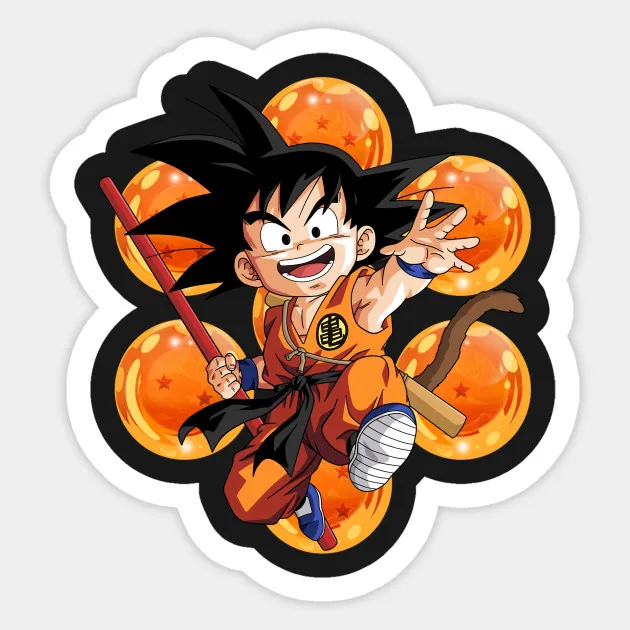

1PCS Kid Goku Dragonball Sticker Sticker For Notebook Trolley Case Backpack Table PVC Car DIY Cool Skateboard Decal