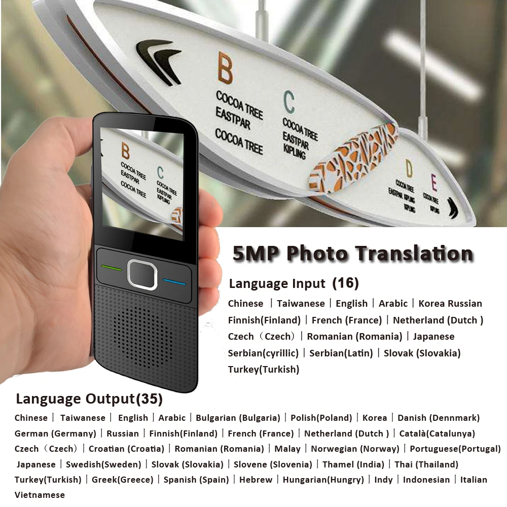 Умный голосовой переводчик автономный портативный 137 языков мгновенная камера фото переводчики интеллектуальные переводы туристическая машина