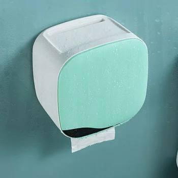 

High Punch-free Wall Mount Toilet Paper Holder Shelf Tissue Box Waterproof Toilet Paper Tray LG66