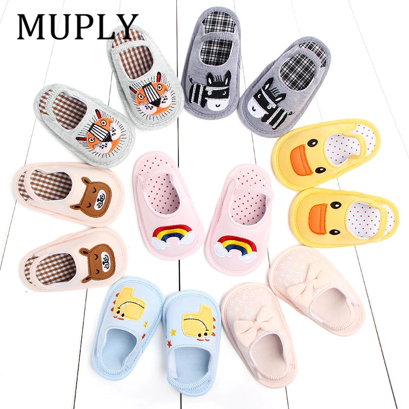 Cartoon animal Baby Shoes Summer Cute Infant Slippers Soft Sole Anti-Slip for Newborns