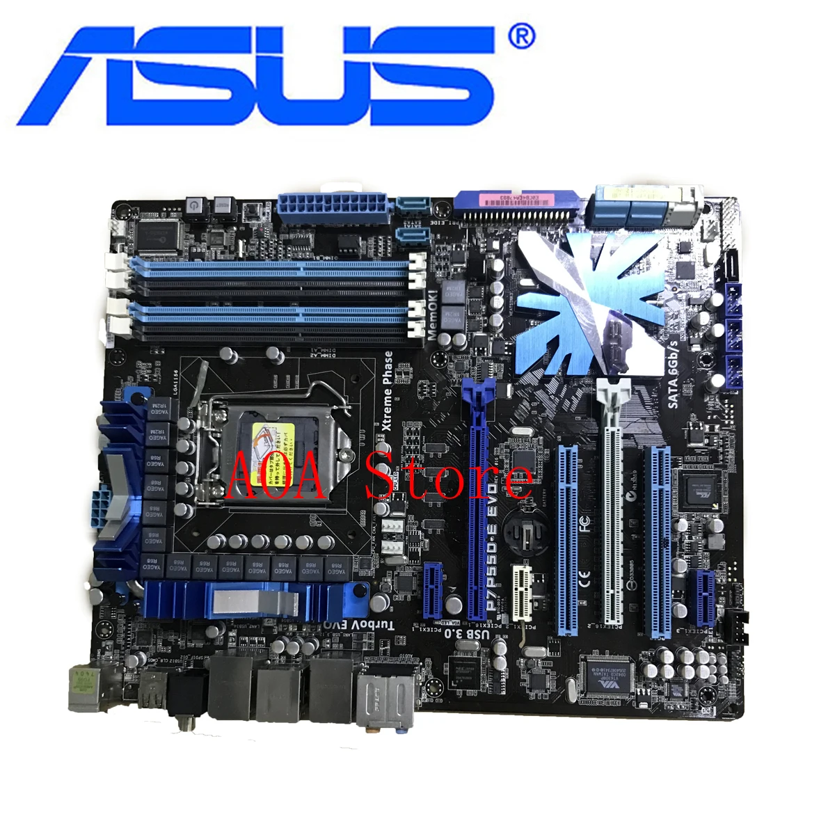 LGA 1156 для Intel P55 ASUS P7P55D-E EVO Материнские платы ATX 2 x PCI-E X16 SATA3 4 DDR3 16GB настольная материнская плата P7P55D E EVO б/у