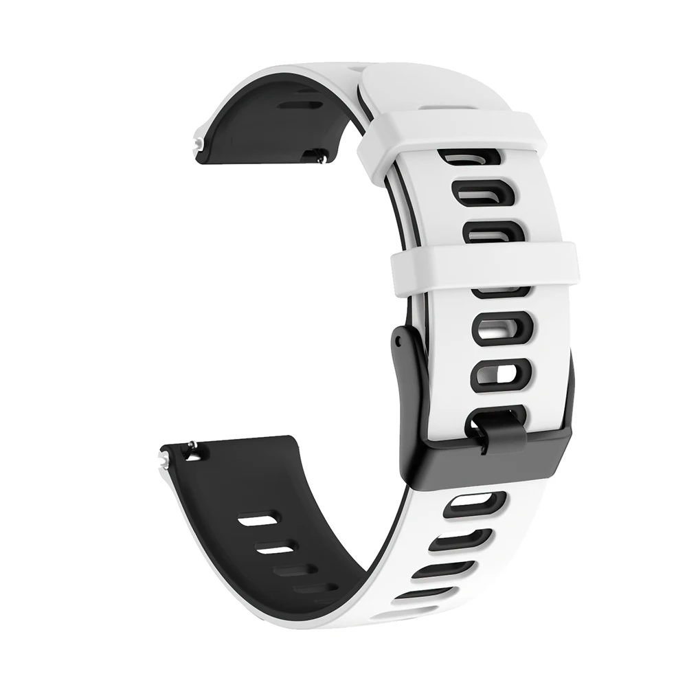 Ремешок для часов Active2 20 мм для samsung galaxy Watch Active 2 40 мм 44 мм gear s2 спортивный сменный Браслет силиконовые Ремешки для наручных часов - Цвет ремешка: White