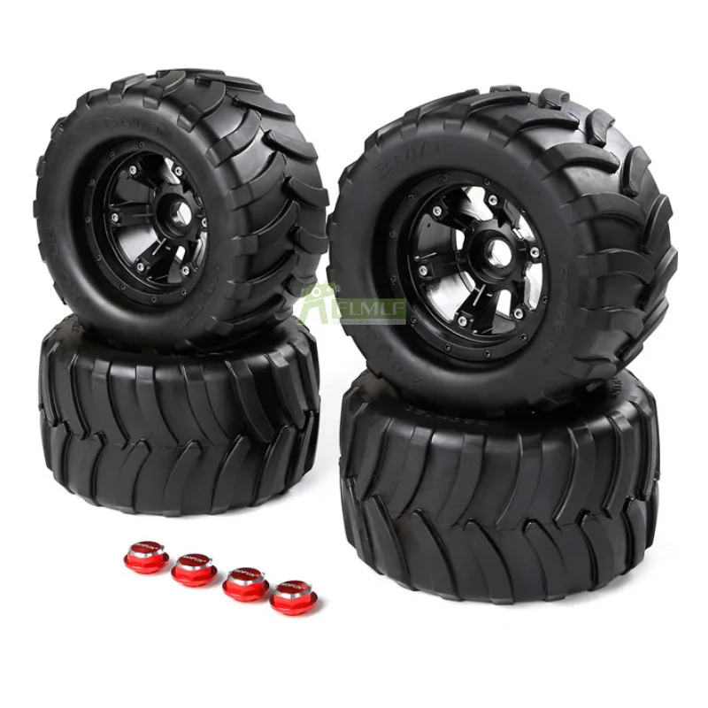 

Big Foot Wheels and Tires with Alloy Adpters Set Fit for 1/5 Electric Traxxas X-Maxx Truck Size: 220x100mm