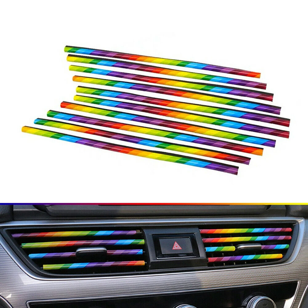 

articles electroplating bright strip chrome general Car air conditioning outlet decorative strip clip refit interior decoration