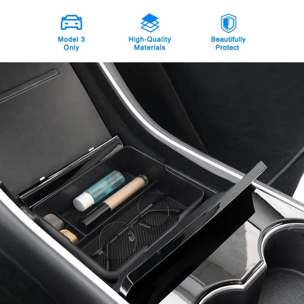 Центральный автомобильный подлокотник для хранения Коробка для Tesla модель 3 BlueStar аксессуары консоль подлокотник лоток держатель Чехол поддон