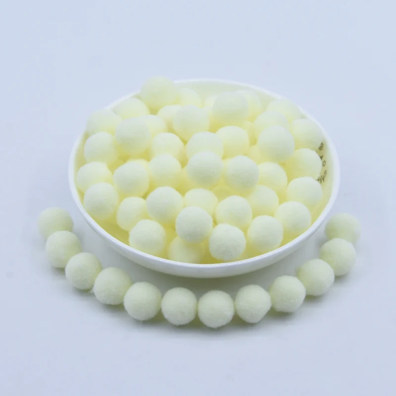 15mm 10beige 188pcs Светильник, желтый, розовый, голубой помпон, меховые шарики, сделай сам, мягкие помпоны, помпоны для рукоделия, Свадебный декор, клей на ткани, аксессуары, 8 мм до 30 мм - Цвет: 15mm 10beige 188pcs