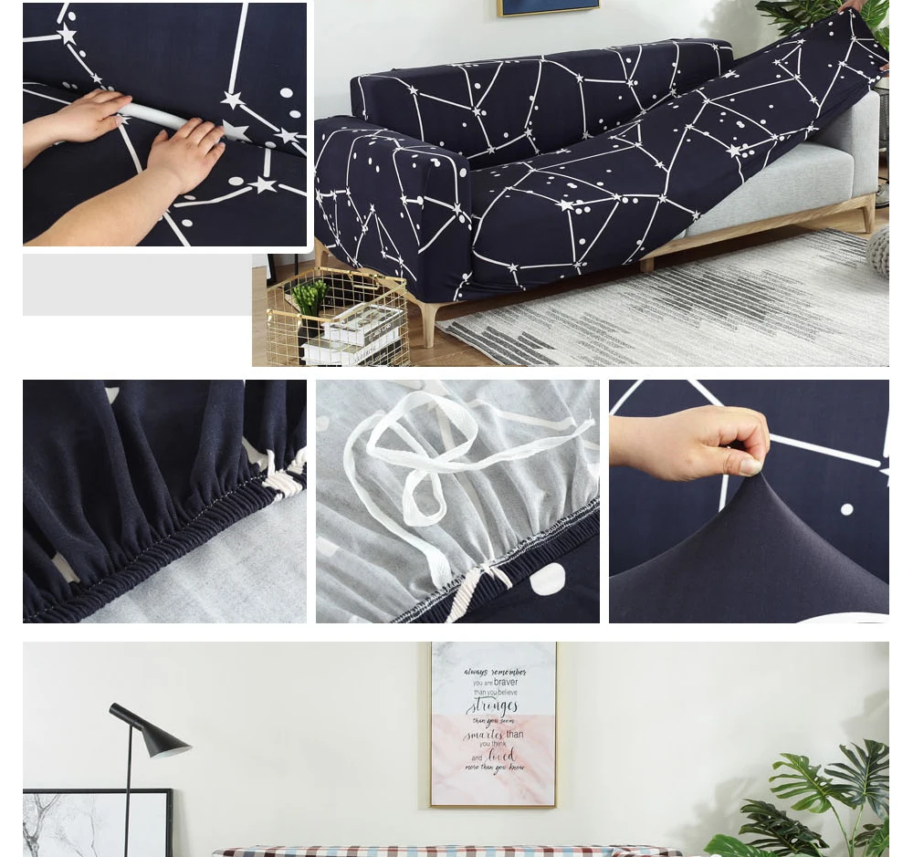 Stretch Slipcovers Sofa Cover for Living Room Slip-resistant Sectional Elastic Couch Cover Sofa Towel Single/Two/Three/Four Seat
