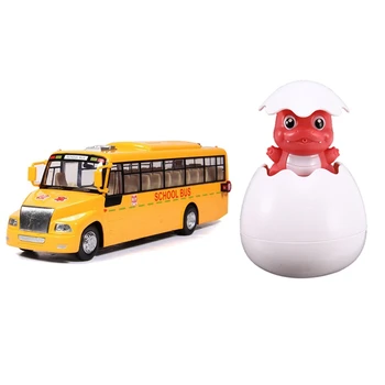 

Baby Bathing Toy Kids Cute Dinosaur Egg Red with High Simulation 1:32 Scale School Bus Model Children Bus Toys