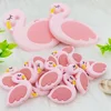 1/10pcs Silicone Beads & Baby Teether Pink Swan Flamingo Bead DIY Making Baby Teething Necklace Accessories Nursing Toy 1