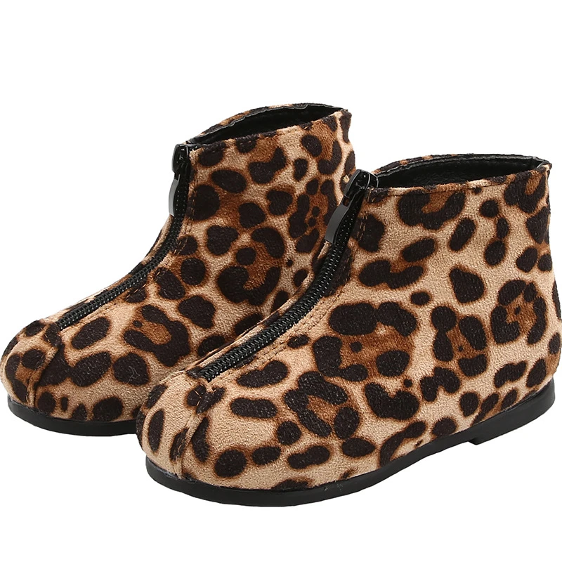 Children's leopard boots fashion Baby Girls Boys Winter Snow Boots Shoes Children Warm Sneaker Snow Boots Child