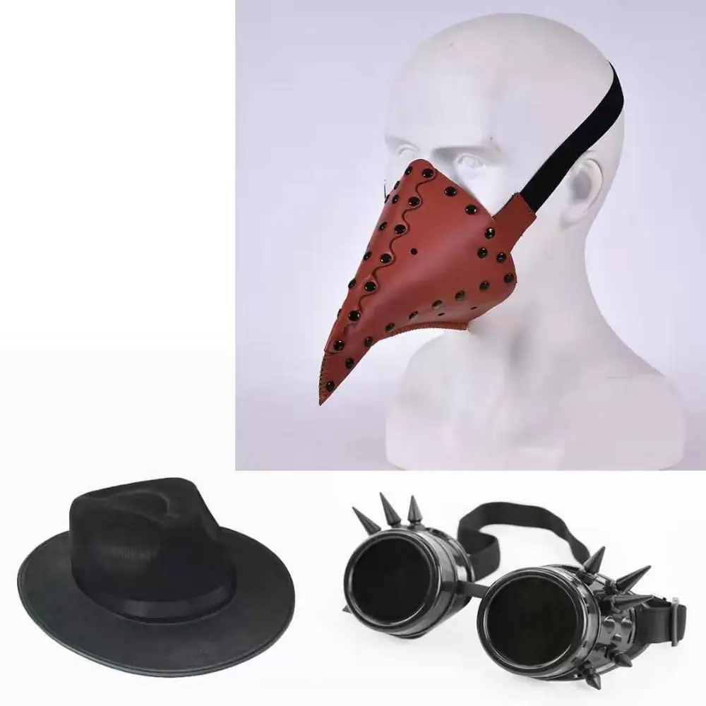 Costume Masks Eye Masks Clothing Shoes Accessories The Plague Doctor Steampunk Plague Beak Mask Cosplay Props Goggles Punk Masks Myself Co Ls - roblox steampunk glove