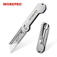 WORKPRO EDC Folding Utility Knife, Mini Box Cutter Quick Change Blade Razor Knife, Foldable Small Pocket Knife with Belt Clip 1