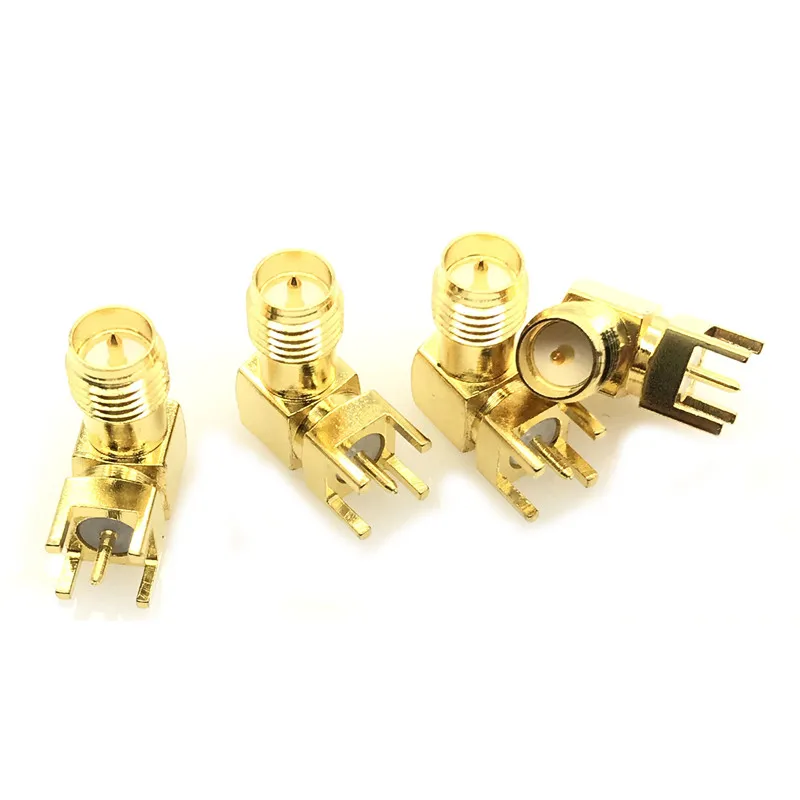 100 шт. RP SMA женский адаптер PCB Mount, RP внутренний разъем SMA крепление панели PCB Паяные соединители