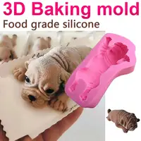 Форма для выпечки собака Шарпей еда креативный торт форма для выпечки силиконовые формы для торта розовые Кухонные гаджеты десерт